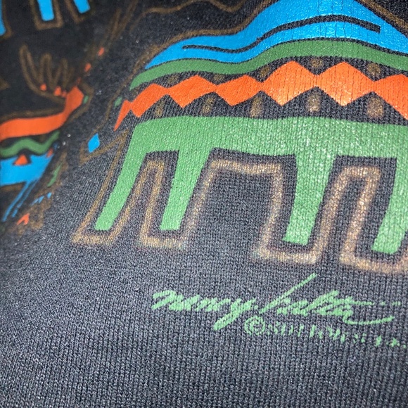 Vintage Mens Russell Yellowstone Sweatshirt XL Black - Picture 6 of 6